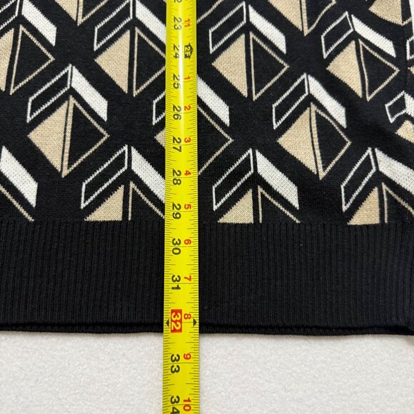 Shaquille O'Neal XLG Men's Pullover Black Tan Geometric Sweater Size 2XL NWT - Picture 9 of 9